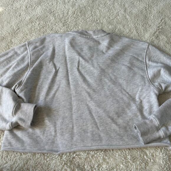 Aritzia Womens Terry Cropped Sweater in Grey Size X-Small - Picture 7 of 7